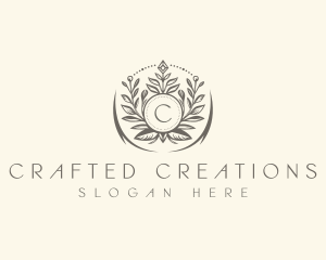 Floral Elegant Crest logo design