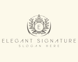 Floral Elegant Crest logo design