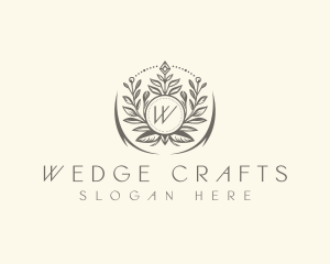 Floral Elegant Crest logo design