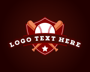 Sports Baseball Shield logo