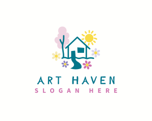 Kindergarten Art School logo design