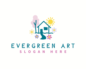 Kindergarten Art School logo design