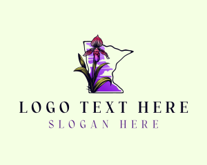 Minnesota Orchid Flower logo