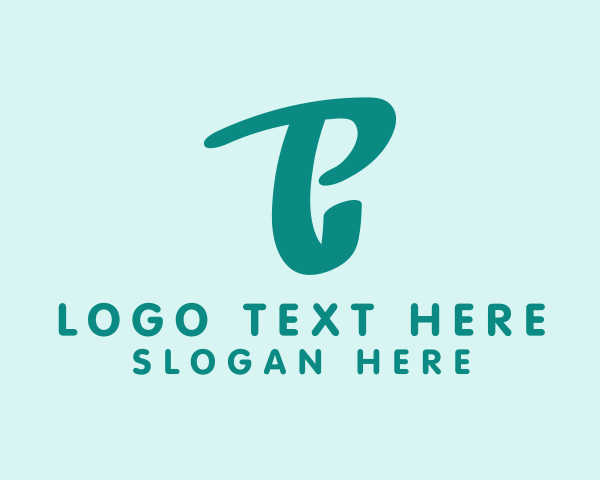 Letter Tp logo example 4