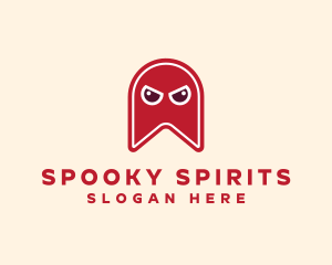 Angry Halloween Ghost logo