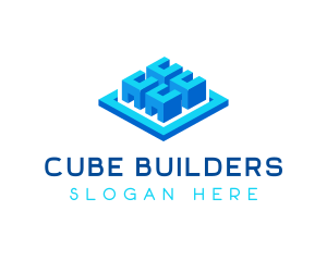 Cube Data Storage logo design