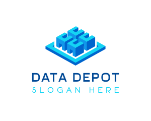 Cube Data Storage logo design