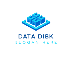 Cube Data Storage logo design