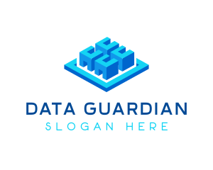 Cube Data Storage logo design