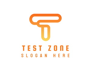 Modern Orange Letter T logo design