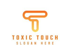 Modern Orange Letter T logo design