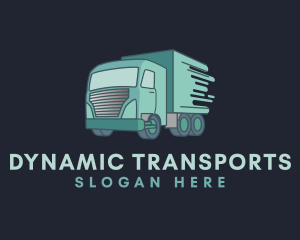 Truck Moving Logistics logo design