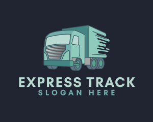 Truck Moving Logistics logo design