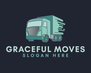 Truck Moving Logistics logo design