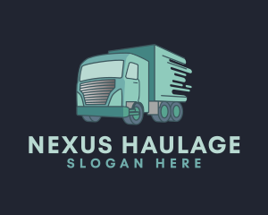 Truck Moving Logistics logo design