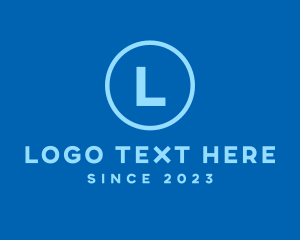 Letter - Blue Circle Lettermark logo design