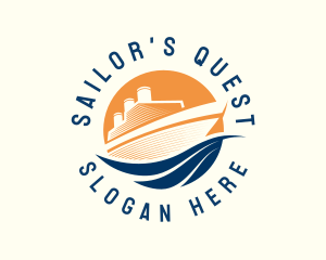 Vacation Sailor Ship  logo design