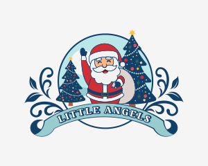 Christmas Santa Claus Mascot logo