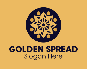 Golden Star Mandala logo design