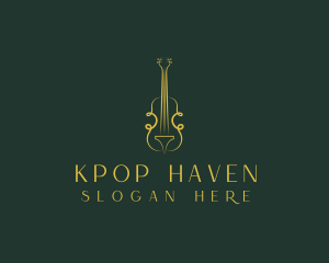 Violin Musical Instrument logo design