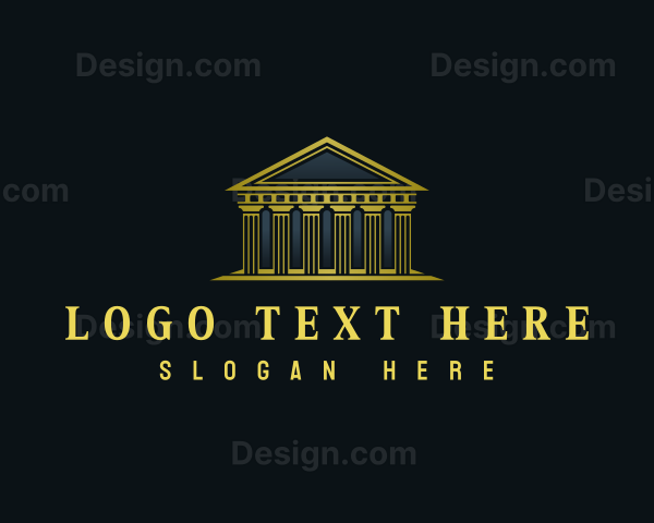 Greek Parthenon Architecture Logo