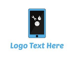 App - Blue Smartphone Apps logo design