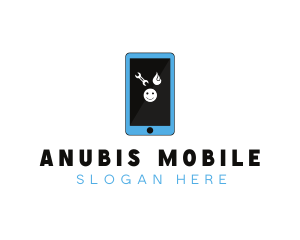 Blue Smartphone Apps logo design