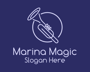 Trumpet Monoline logo design