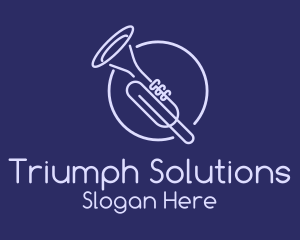 Trumpet Monoline logo design