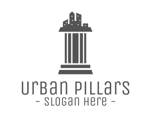 Grey Pillar City logo design