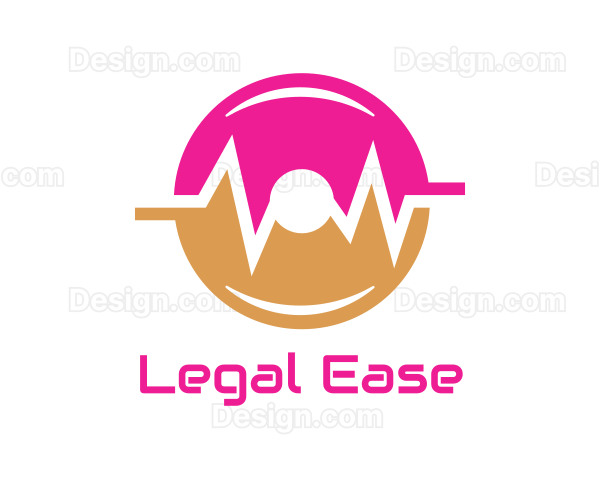 Pink Orange Disc Pulse Logo