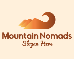 Orange Mountain Swirl logo design