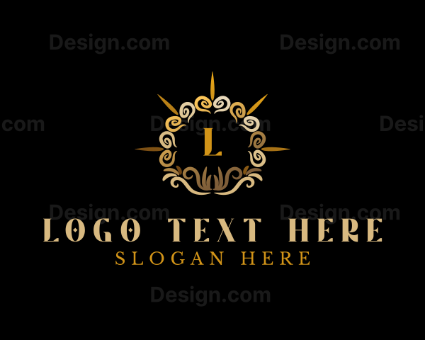 Stylish Floral Wreath Logo