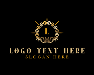 Stylish Floral Wreath logo