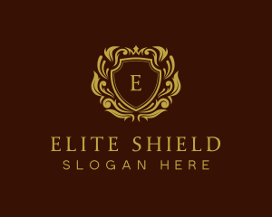 Gold Royalty Shield logo design