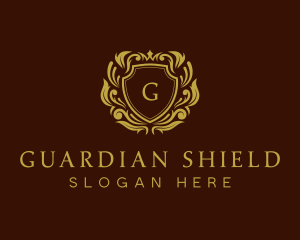 Gold Royalty Shield logo design