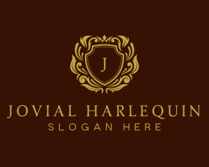 Gold Royalty Shield logo design