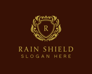 Gold Royalty Shield logo design