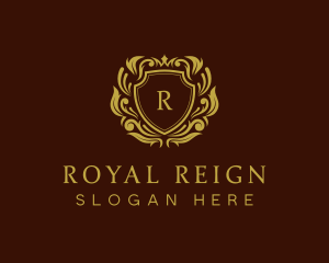 Gold Royalty Shield logo design