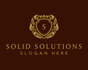 Gold Royalty Shield logo design