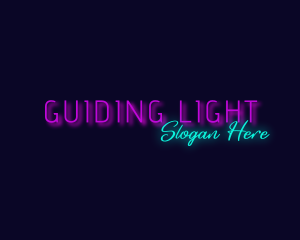 Neon Light Shadow Company logo design