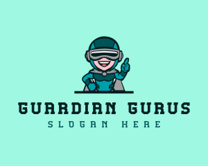 Superhero Visor Glasses logo design