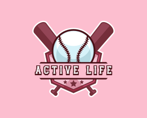 Baseball Bat Sports Logo