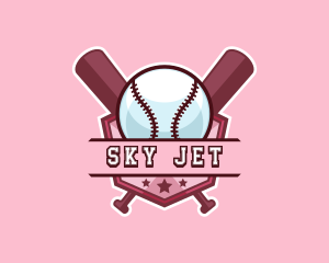 Baseball Bat Sports Logo