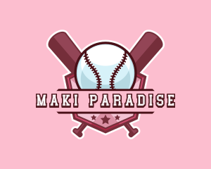 Baseball Bat Sports logo design