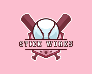 Baseball Bat Sports logo design