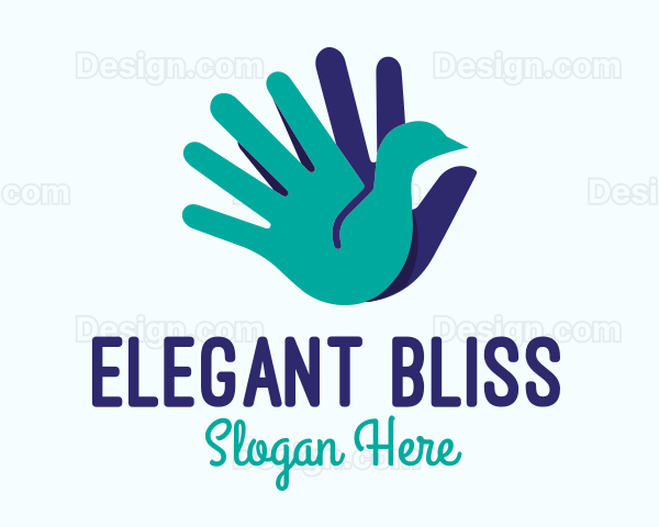 Silhouette Hand Swan Logo