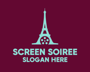 Paris Eiffel Tower Films logo design