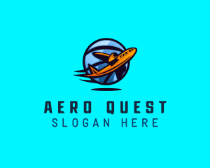 Airplane Globe Flight logo