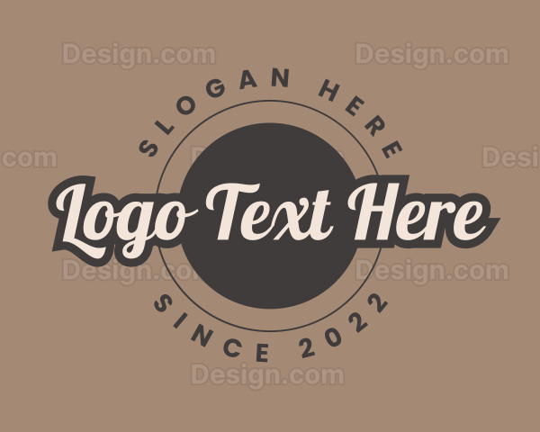 Elegant Script Badge Logo